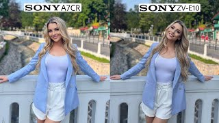 Sony A7CR vs SONY ZVE10 camera test [upl. by Andie531]