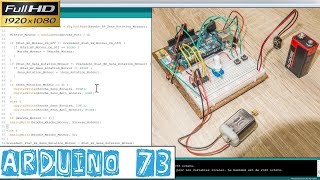 Arduino73PROGRAMME pour CONTRÔLER le SENS de ROTATION et la VITESSE du MOTEUR CC avec un PONT en H [upl. by Fagan]