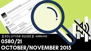 058021 OctoberNovember 2015 Marking Scheme MS [upl. by Ardnaik]