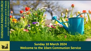 10am Sunday 10th March  Communion service at St Andrews Church Farnham [upl. by Tekcirc]