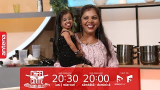 Jyoti Amge cea mai scundă femeie din lume în platoul Chefi la Cuțite Jurații uluiți [upl. by Ilrebma]