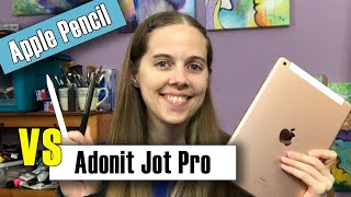 Stylus Comparison  Apple Pencil vs Adonit Jot Pro for Creating Digital Art with Procreate for iPad [upl. by Yajet]