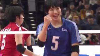 【フジテレビ公式】春の高校バレー2019女子決勝・金蘭会大阪vs東九州龍谷大分＜決勝ダイジェスト＞ [upl. by Ahto]