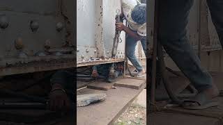 Railway bridge works trending railwork shortsvideo automobile railjoint indianrailways viral [upl. by Caravette908]