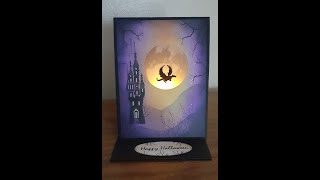 quotLight Up Halloween Easel Cardquot Video Tutorial [upl. by Nahtonoj]