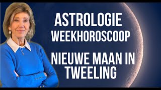 ASTROLOGIE WEEKHOROSCOOP 1 TOT 8 JUNI 20246 JUNI 2024 STAAT DE NIEUWE MAAN IN TWEELING [upl. by Ennahgem40]