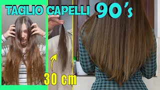 tagliare i capelli da soli COME DAL PARRUCCHIERE 😍 TAGLIO CAPELLI SCALATO LUNGO [upl. by Lezlie]