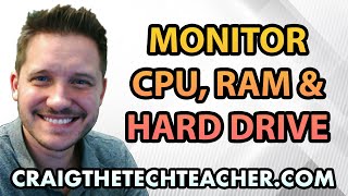 How To Monitor Your CPU RAM And Hard Drive In Windows 7 [upl. by Notlef]