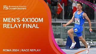 SUPER ITALIA 🇮🇹 Mens 4x100m final replay  Roma 2024 [upl. by Rosella]