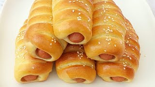 Sausage Bread Rolls Recipe  Easy Sausage Bread  How To Make Homemade Sausage Rolls [upl. by Rayna]