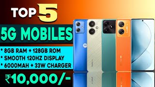 Top 5 Best 5G Smartphone Under 10000 in 2024  8GB128GB 120hZ Display Best 5G phone under 10000 [upl. by Lateh814]