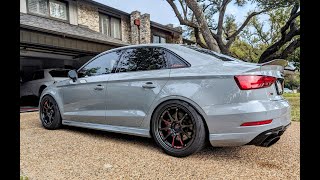 6 Set of Wheels on a 2018 Audi RS3 Nardo Grey [upl. by Initof]