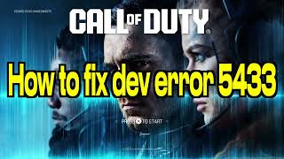 How to fix dev error 5433 callofduty mw3 mwz warzone [upl. by Grefer]