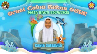 ORASI CALON KETUA OSIS SMA NEGERI 1 PANGKALPINANG MASA BAKTI 20242025  KAYLA S NO URUT 3 [upl. by Lederer]