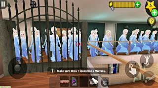 Scary Teacher 3D Multi Elsa Clones Secret Chapter Update Prank Miss T Game [upl. by Nylsaj]