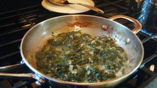 Trinidad style Bhaji recipe using baby spincah amp coconut creamwmv [upl. by Gentilis]