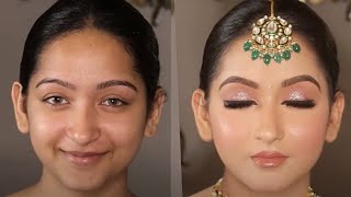 How to do GLOSSY BRIDAL Makeup by Sakshi Gupta Makeup Studio amp Academy in simple steps [upl. by Melborn914]