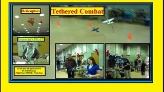 Tethered RC Combat with Trudy and the Guys at the Indoor FlyIns [upl. by Feinstein]