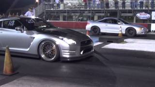 Cincy Street Wars 1 r35 GTR vs Eclipse awd turbo drag racing Final Race [upl. by Anrat]