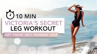 10 MIN RUNWAY LEGS WORKOUT  Legs Like A Victoria’s Secret Supermodel  Eylem Abaci [upl. by Burnard]