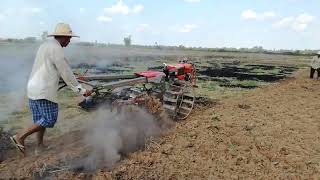 Mini Machine Kubota Plowing Rice Field Kubota Plowing Videos Kubota Tra chang RT Kubota [upl. by Salohci]