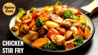 CHICKEN STIR FRY RECIPE  QUICK AND EASY CHICKEN STIR FRY  STIR FRY CHICKEN [upl. by Ecinahs]