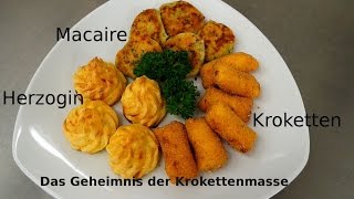 Kroketten Herzogin und Macaire selber machen  So funktioniert´s  Tipps und Tricks [upl. by Adniuqal]