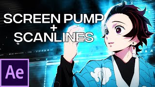 Screen pump  scanlines  After Effects AMV Tutorial [upl. by Ralina46]