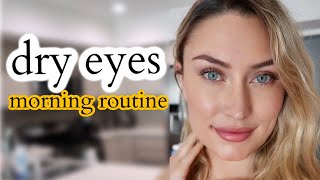 Morning Eye Routine for Dry Sensitive Eyes  Pinguecula [upl. by Ahsenad]