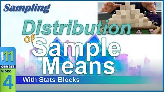 The DISTRIBUTION of Sample Means with Stats Blocks 114 [upl. by Frulla]