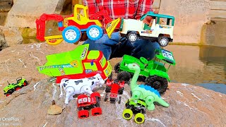 Dump Truck  JCB Backhoe loader  Tractor  Excavator  Mahindra  RC car all toy unboxin video [upl. by Arahahs]