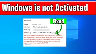 Fix We cant Activate Windows on this Device as we cant Connect to your Organization Activation [upl. by Bonar766]