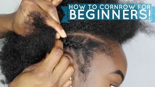 How to braidcornrow FOR BEGINNERS [upl. by Hudgens]