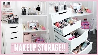 MAKEUP STORAGE amp ORGANIZATION for IKEA Alex Drawers Pt 2 [upl. by Coleen]