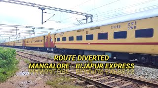 Mangaluru Vijayapur Express train Route Diverted arriving Dharwad railway station [upl. by Muryh]