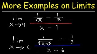 Evaluating Limits With Fractions and Square Roots [upl. by Eugenides]