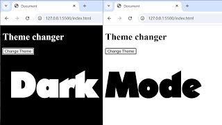 Javascript  Dark Theme Toggle Tutorial [upl. by Eillat]