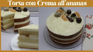 CERCHI una IDEA per le FESTE🍍TORTA con CREMA allANANAS [upl. by Nyrroc53]