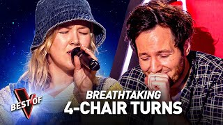 BREATHTAKING 4Chair Turn Blind Auditions on The Voice [upl. by Auqinaj]