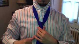 How to tie a tie  Four in hand  Italian Style [upl. by Heisel972]