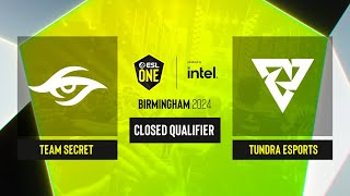 Dota2  Team Secret vs Tundra Esports  Game 2  ESL One Birmingham 2024  CQ  WEU [upl. by Oyek]