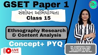 GSET  Ethnography Research Method amp Content Analysis  Concept  PYQs [upl. by Mitzi219]