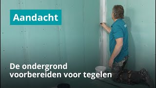 Ondergrond voorbereiden voor het plaatsen van tegels in de badkamer [upl. by Chrisman]