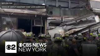 Facade collapse injures 3 in Washington Heights [upl. by Irollam]