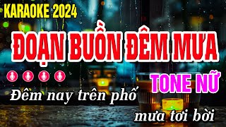 Karaoke Đoạn Buồn Đêm Mưa Tone Nữ  Nhạc Sống Rumba Dễ Hát  Beat Nhật Qui [upl. by Haseena]