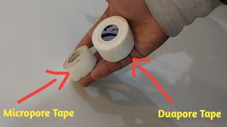 Durapore Tape Vs Micropore Tape  Micropore and Durapore Tape Uses in Clinical Procedures [upl. by Lachlan]