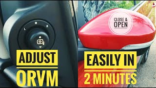 SIDE MIRROR  ORVM ADJUSTMENT OF A CAR IN 2 MINUTES  TATA TIAGO  OUTER REAR VIEW MIRRORS [upl. by Rabka]