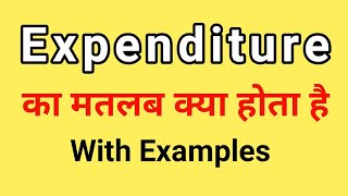 Expenditure Meaning in Hindi  Expenditure ka Matlab kya hota hai  Expenditure Ka Hindi [upl. by Fransis285]