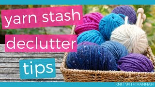 Yarn Stash Declutter 4 decluttering techniques [upl. by Irmgard]