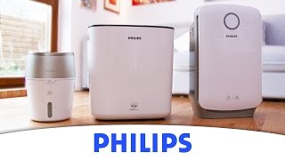 Zestawienie nawilżacze i oczyszczacze powietrza firmy Philips [upl. by Eicyal]